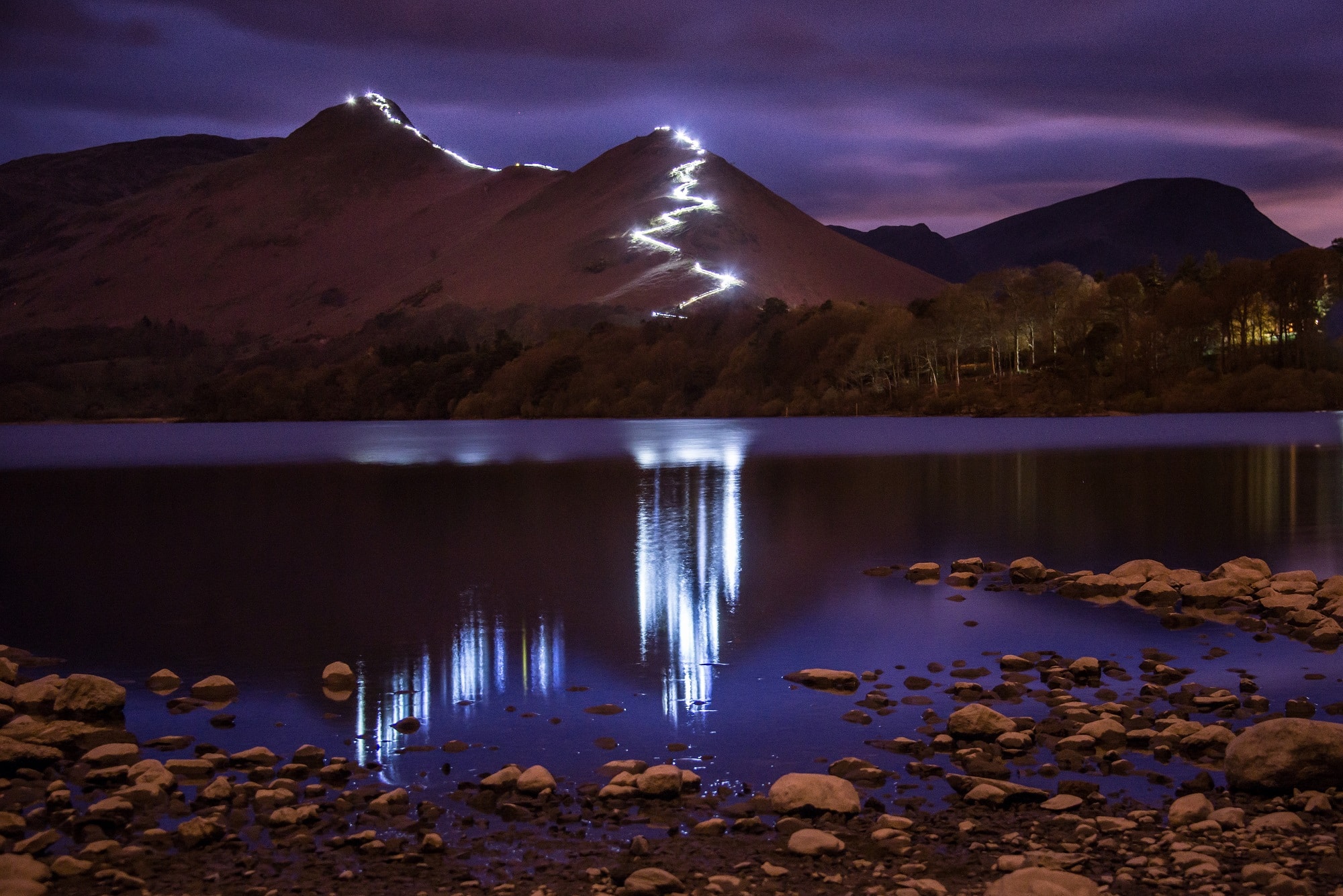 LAKELAND FESTIVAL OF LIGHT FLEETWITH PIKE SPECIAL FOR CUMBRIA YOUTH