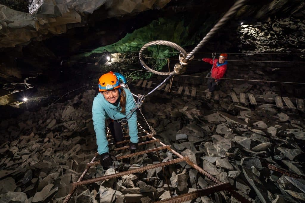 climb the mine - rainy day activity in lake district